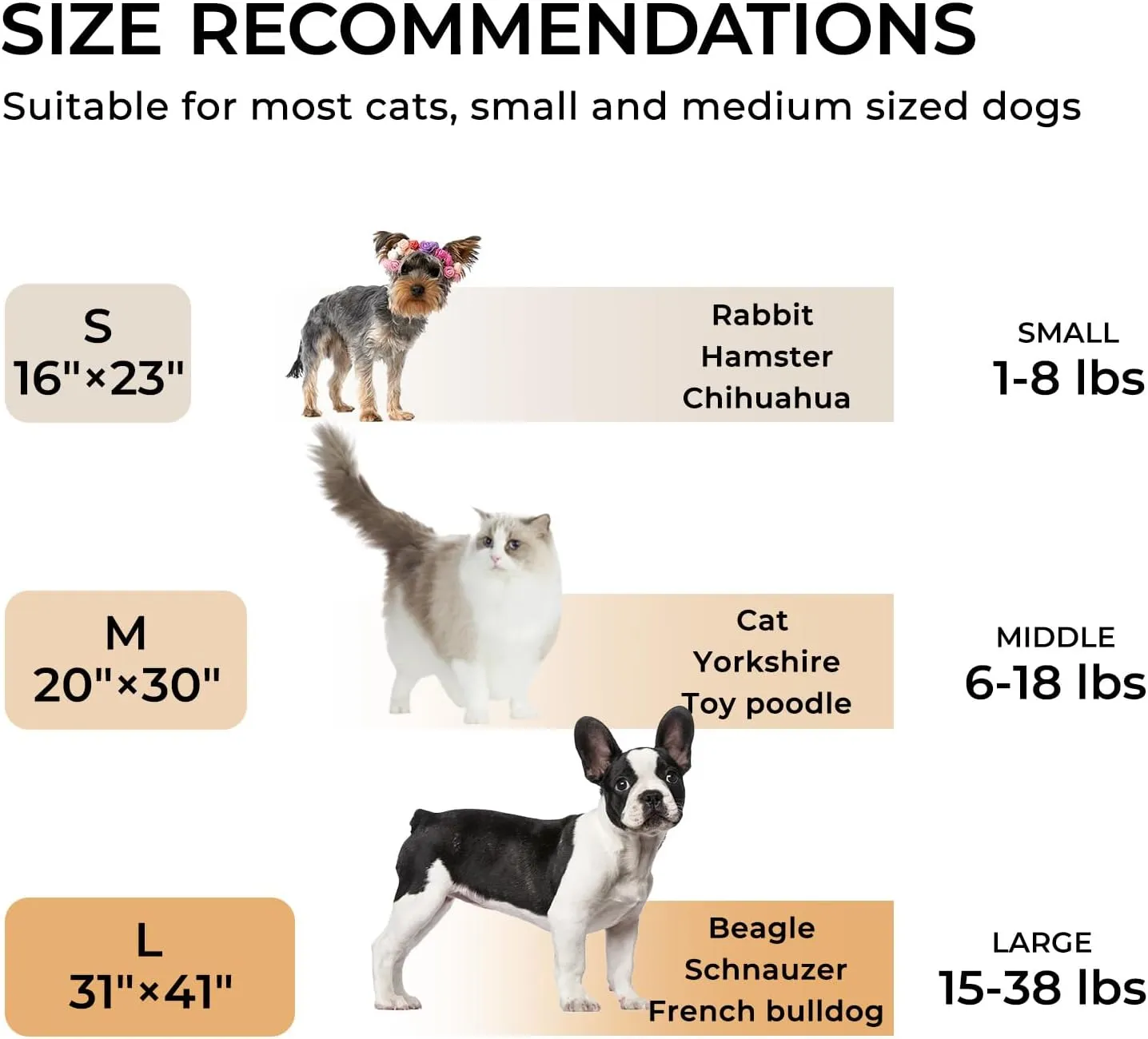 1 Pack 3 Calming Blankets Fluffy Premium Fleece Pet Blanket Soft Sherpa Throw for Dog Puppy Cat Black Small (23x16'')