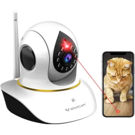 1080P Cat/pet/dog/baby Wireless Camera with with 2 Way Audio, APP Remote Control