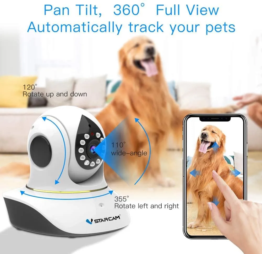 1080P Cat/pet/dog/baby Wireless Camera with with 2 Way Audio, APP Remote Control