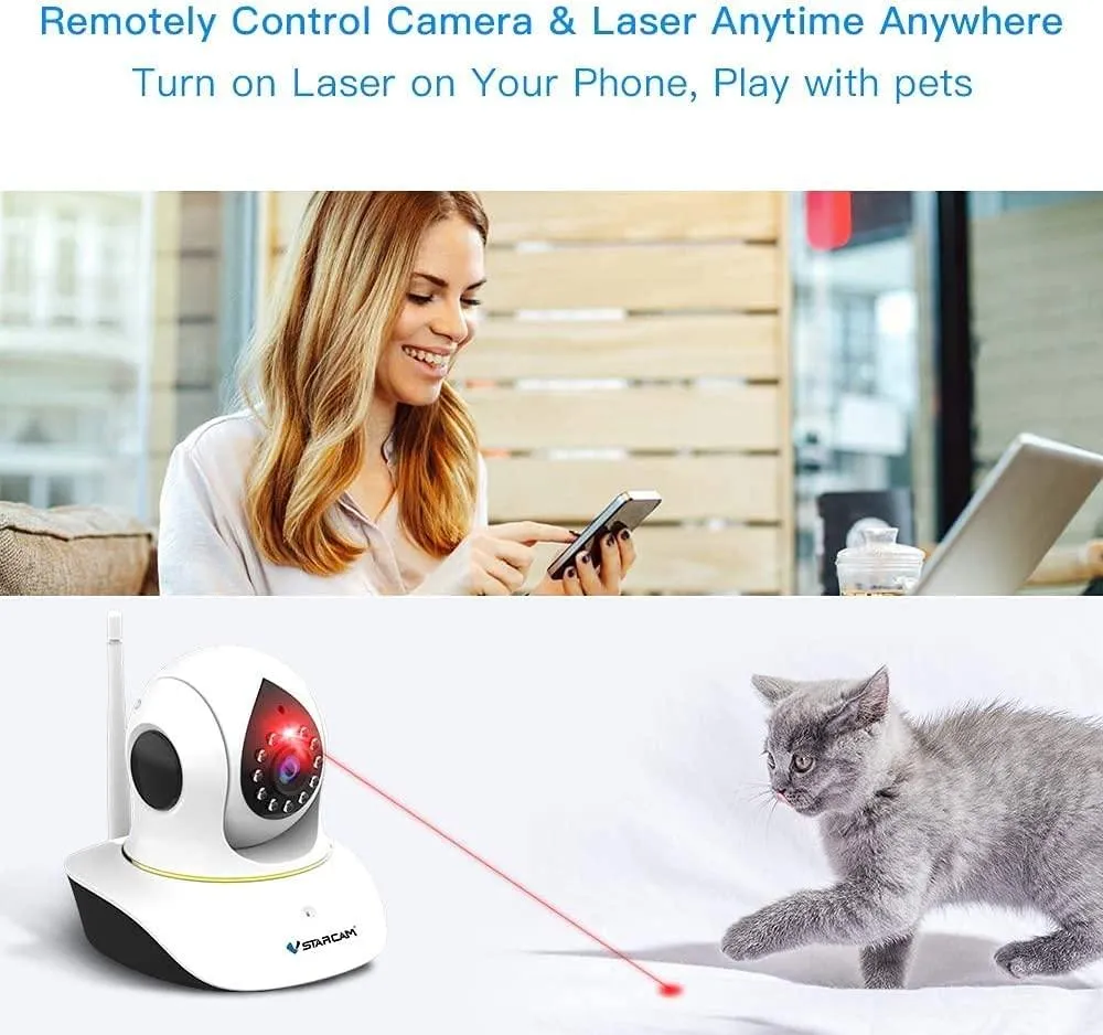 1080P Cat/pet/dog/baby Wireless Camera with with 2 Way Audio, APP Remote Control