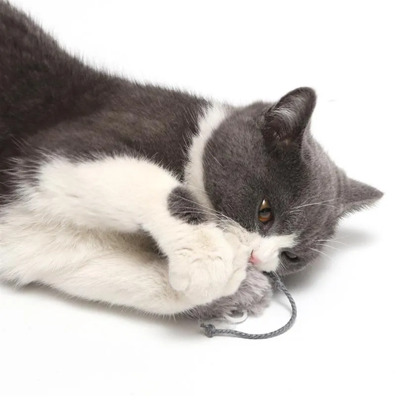 1pc Cat Toy Creative Wind Up Mouse Shape Plush Funny Cat Play Toy Pet Interactive Toys Pet Supplies Cat Favors