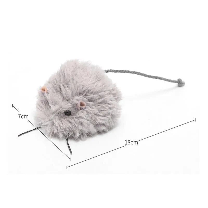 1pc Cat Toy Creative Wind Up Mouse Shape Plush Funny Cat Play Toy Pet Interactive Toys Pet Supplies Cat Favors