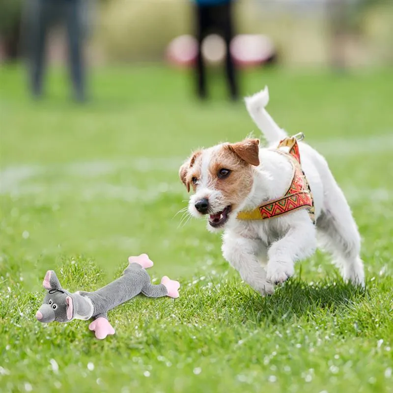 1pc Pet Bite Toy Creative Lovely Cartoon Mouse Shape Plush Pet Sound Toy Pet Chew Toys For Dog Pet Supplies Dog Favors