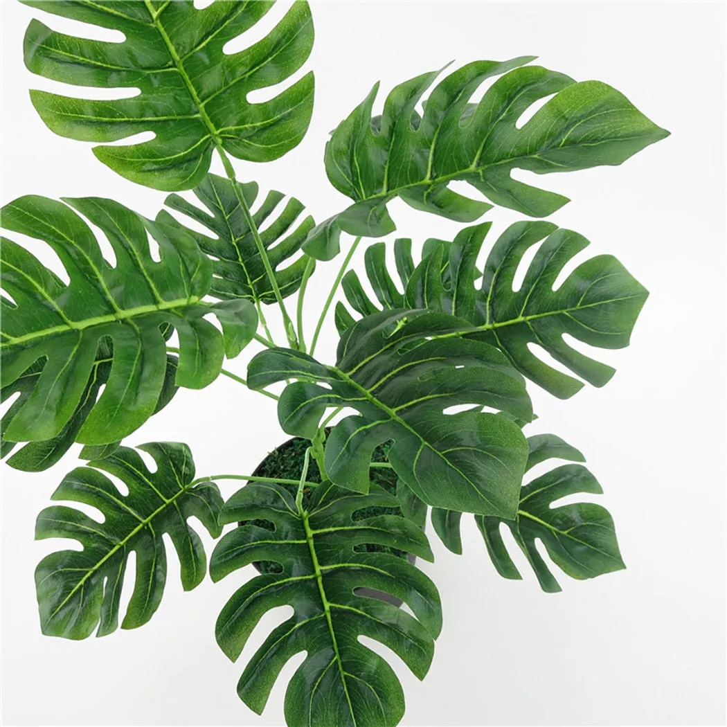 2PCS Artificial Tropical Palm Leaves Simulation Leaf for Hawaiian Luau Party Jungle Beach Theme Party Decorations