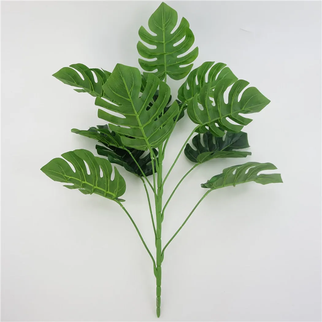 2PCS Artificial Tropical Palm Leaves Simulation Leaf for Hawaiian Luau Party Jungle Beach Theme Party Decorations