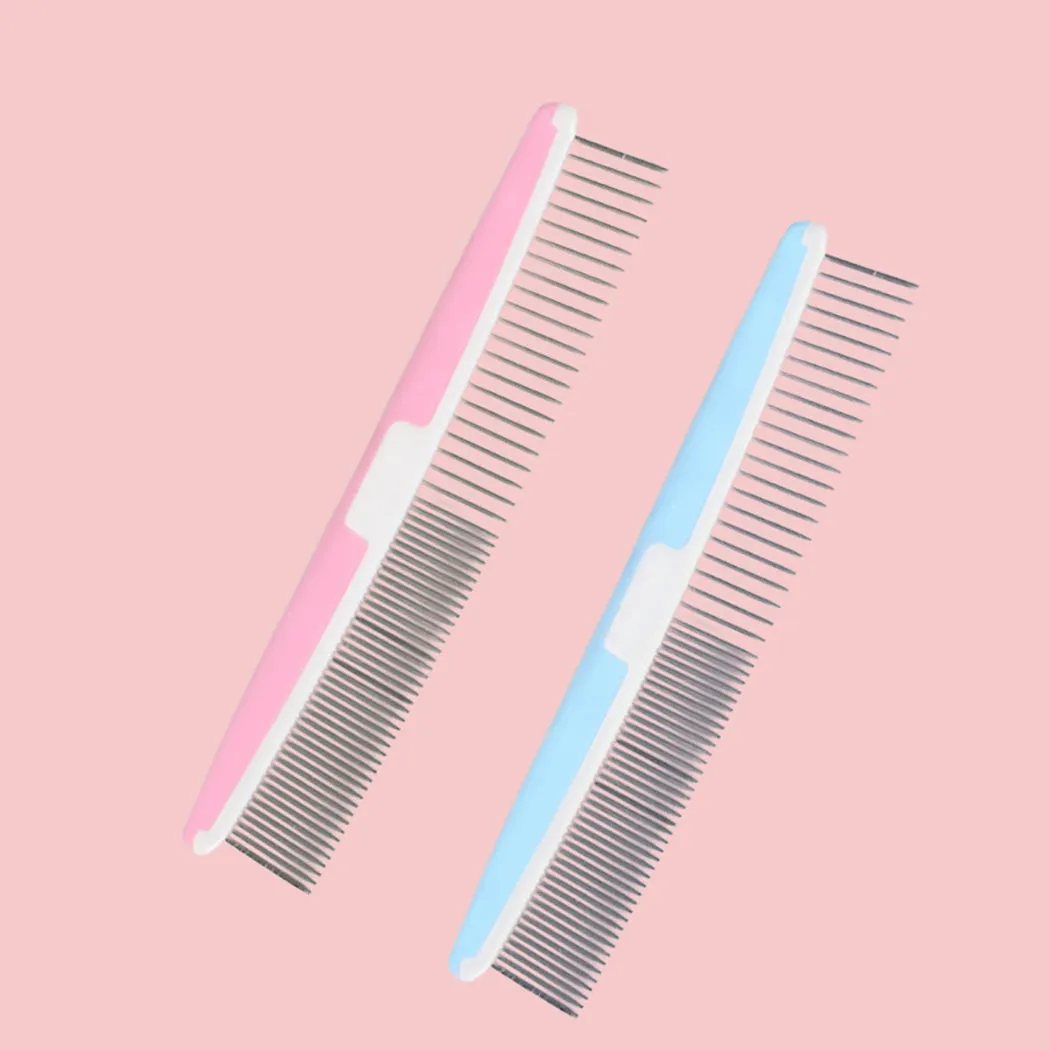 2pcs Pet Grooming Comb Stainless Steel Professional Grooming Tool For Dogs Cats Pet Supplies Cats Dogs Hair Care