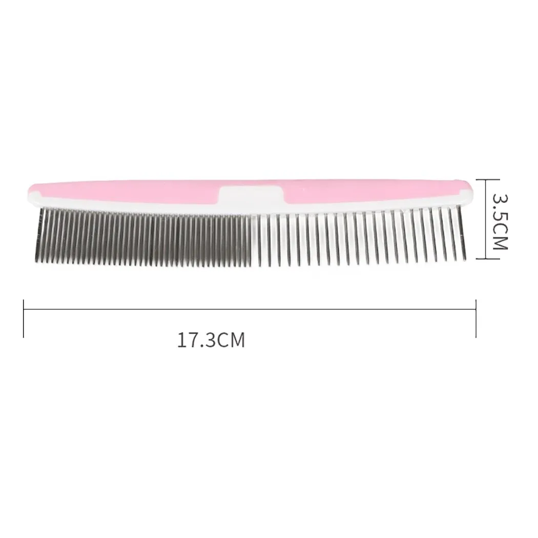 2pcs Pet Grooming Comb Stainless Steel Professional Grooming Tool For Dogs Cats Pet Supplies Cats Dogs Hair Care