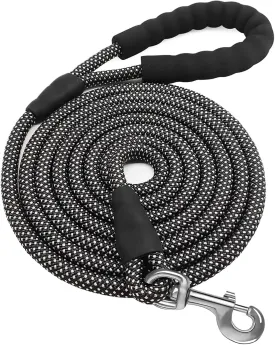 30FT Long Leash for Dogs,Heavy Duty Reflective Long Dog Leash with Swivel Hook and Comfortable Padded Handle for Large Medium Small Pets
