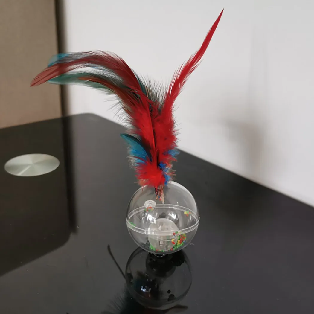 3pcs Creative Cat Toys Light Up Tumbler Fake Feather Cat Training Toy Pet Sound Toys Pet Supplies