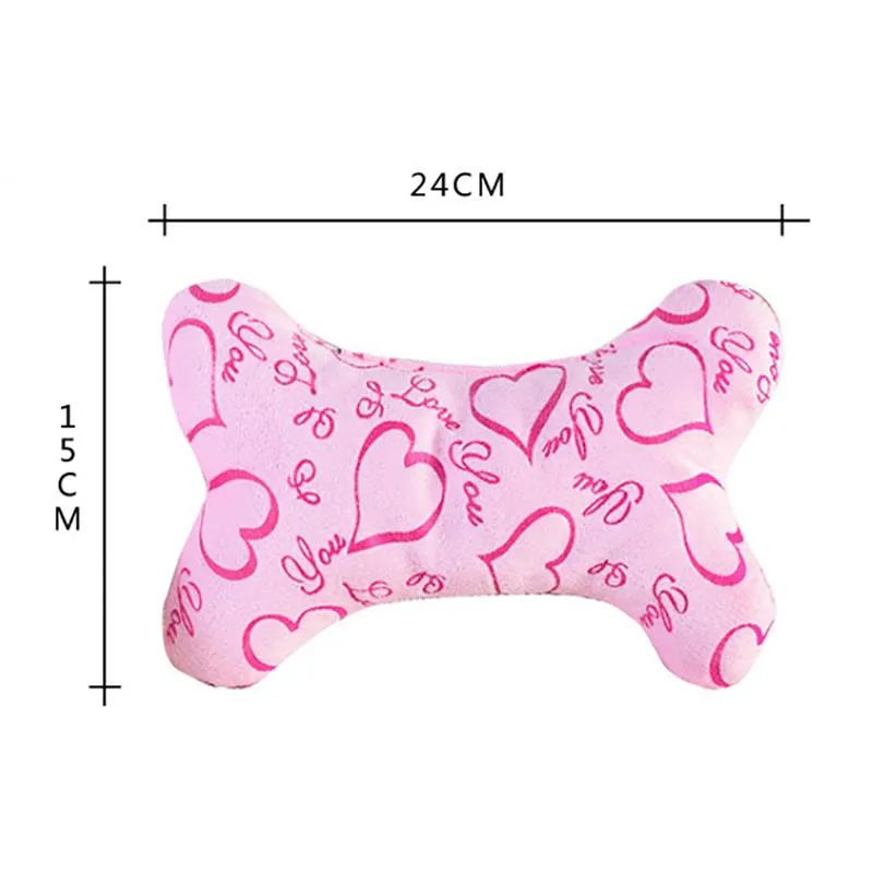 3pcs/set Dog Plush Squeaky Toys Creative Fashion Lovely Bone Shape Cat Play Toy Dog Teeth Toy Pet Supplies Dog Favors