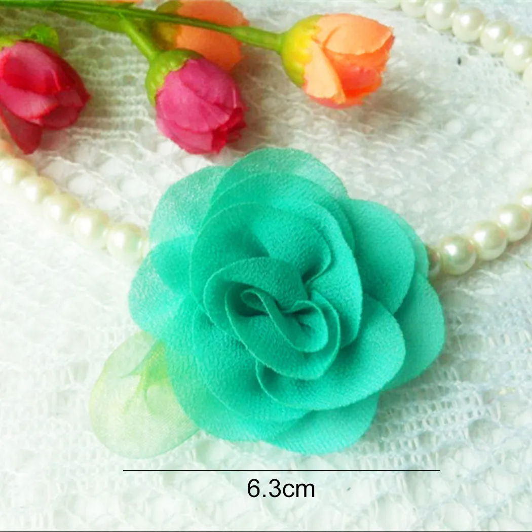 6pcs Pet Collars Decorative Cloth Flower Fake Pearl Dog Collar Cat Collar Elegant Clothing Accessories Pet Supplies For Party
