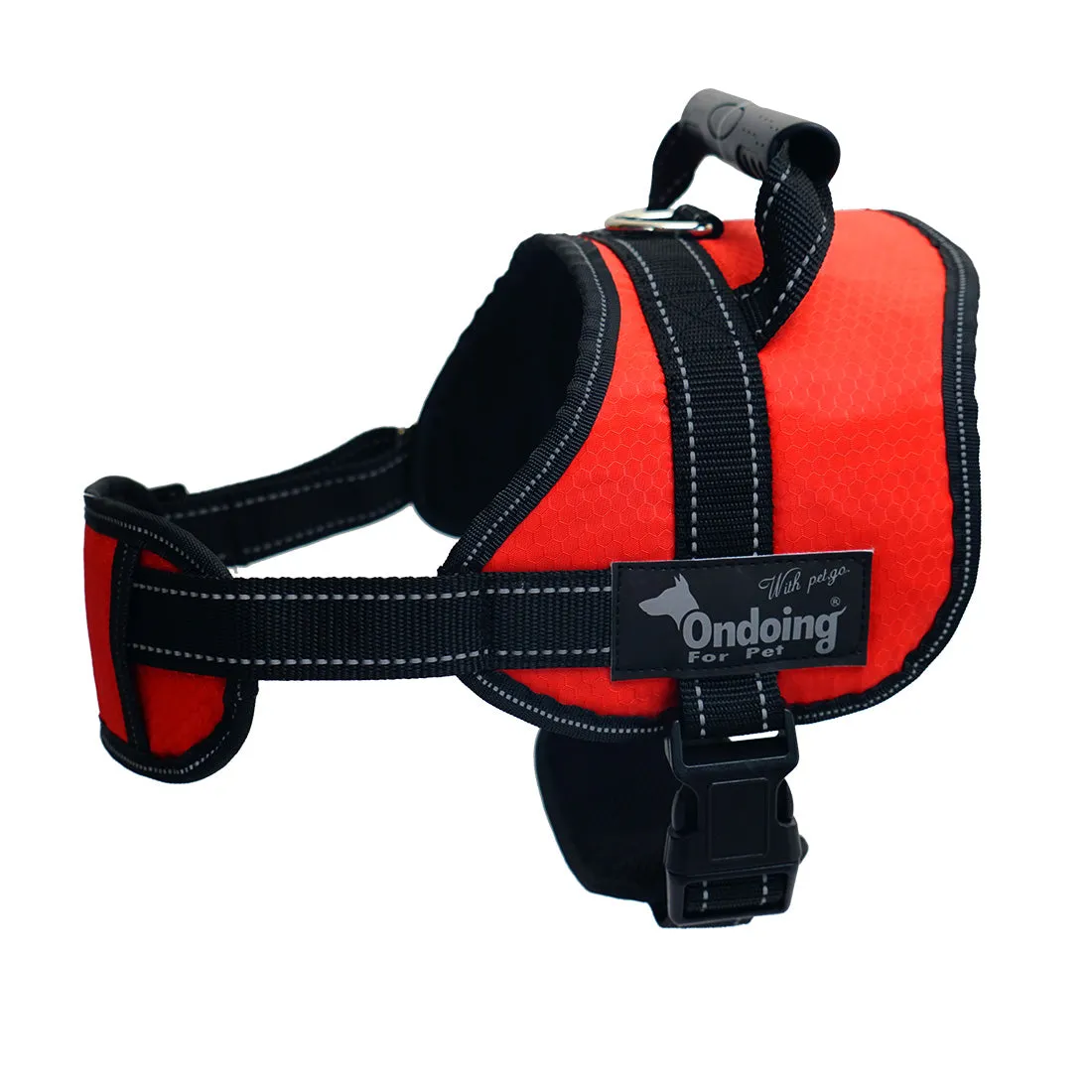 Adjustable Camo Dog Harness Vest With Handle Reflective Breathable No Pull