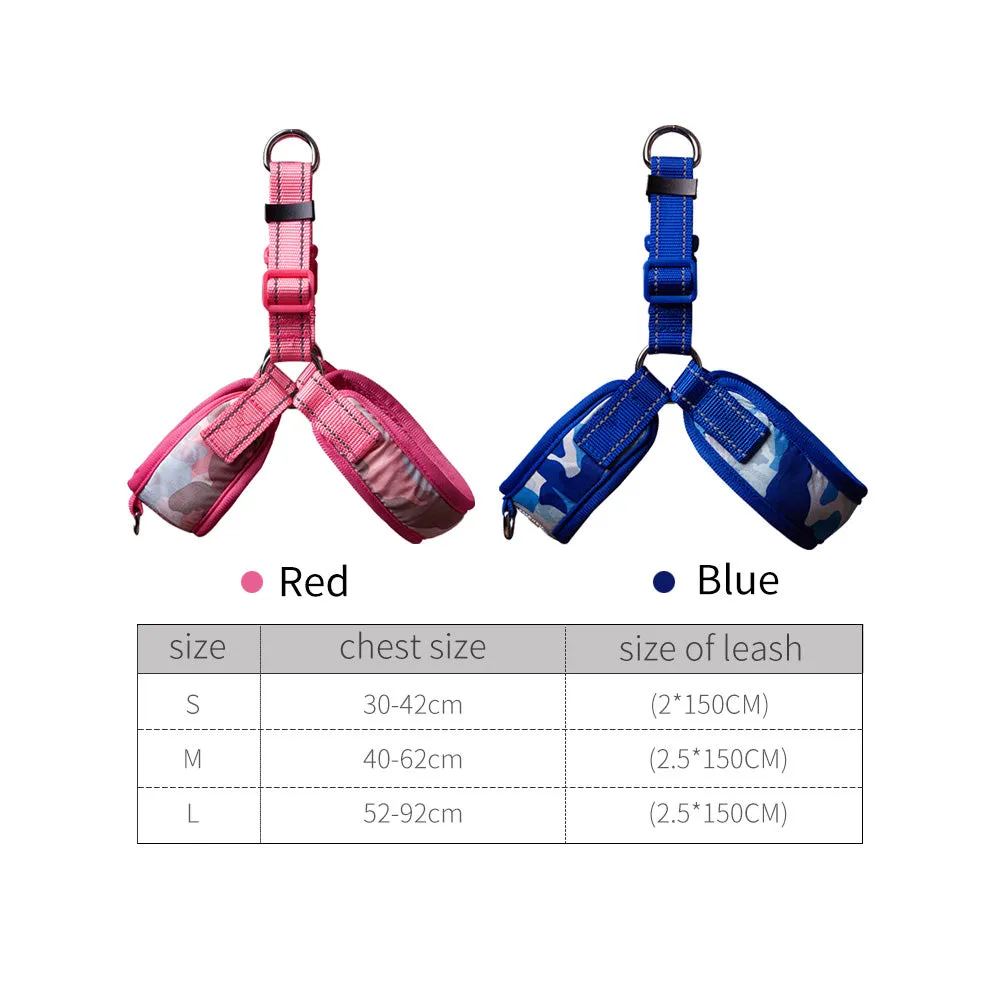 Adjustable Dog Harness Pet Cat Vest Soft Mesh Lining Strong Nylon Reflective