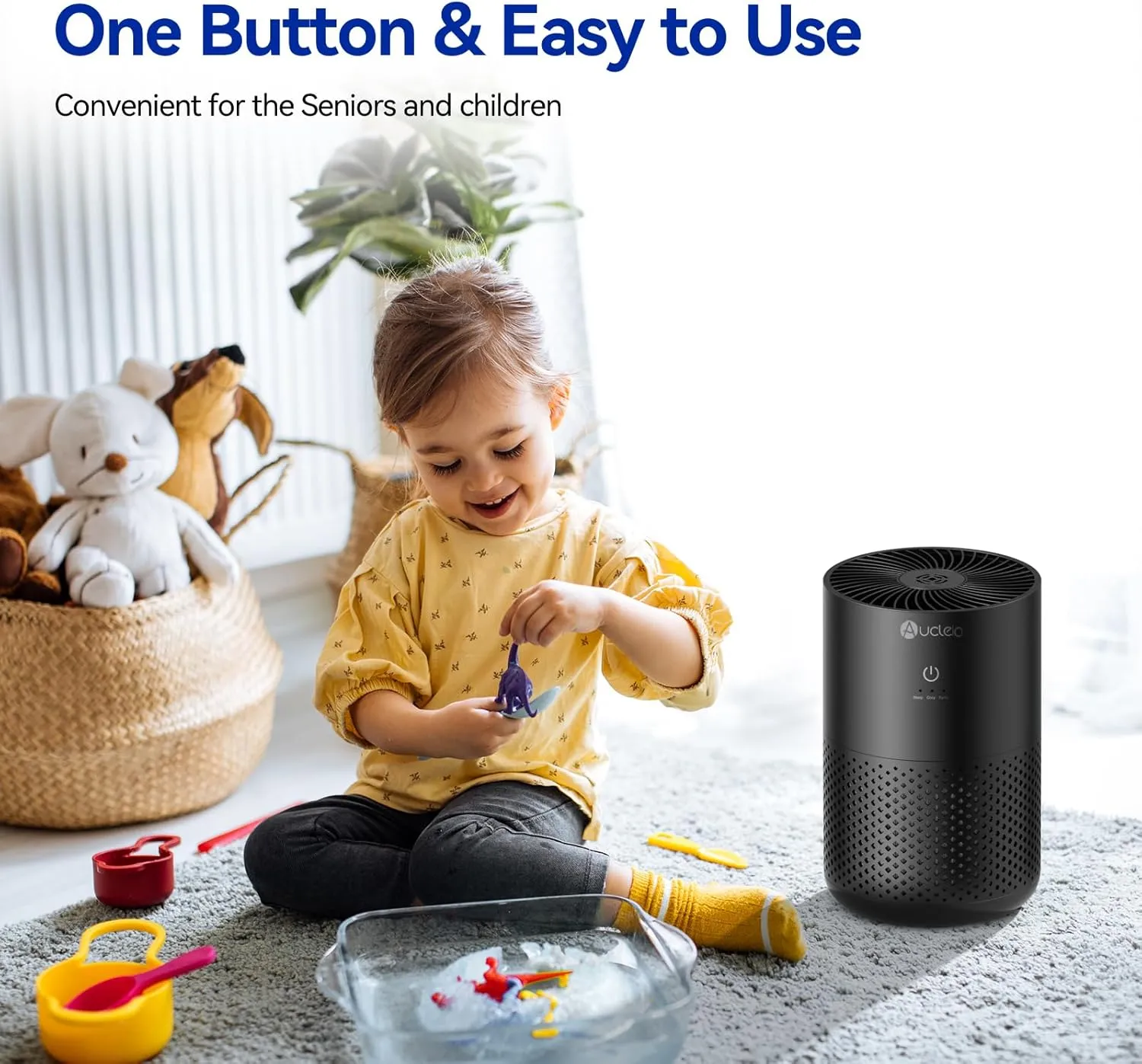 Air Purifiers for Bedroom up to 588 Ft, 20dB Bedroom Air Purifier for Small Room Removes Dust Pets Hair Smoke Odor with Aromatherapy Function(Black)