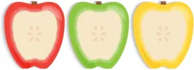 Apple Shaped Sticky Note Pad Assortment / 2 7/8 x 3 1/4 Modern Sticky Notes/Set of Three Teacher Appreciation Sticky Note Pad Designs/Made in USA