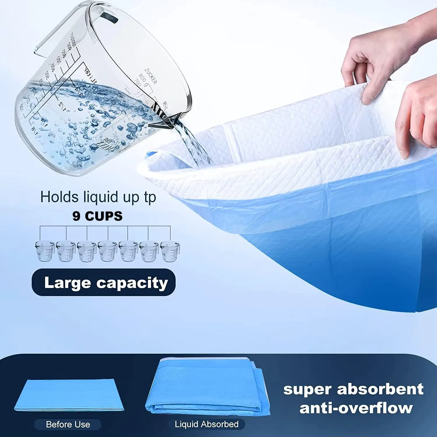 Aurora Pet Ultra-Absorbent Puppy Pee Pads  XL 24x35 Inch, Leak-Proof & Quick-Dry Potty Training Pads (20-Pack), Extra-Large Protection for Puppies & Dogs  Blue & White