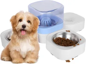 Automatic Cat Feeder and Water Dispenser Set, Multifunction Multibowl Automatic Dog Cat Feeder for Medium Dog Puppy Kitten