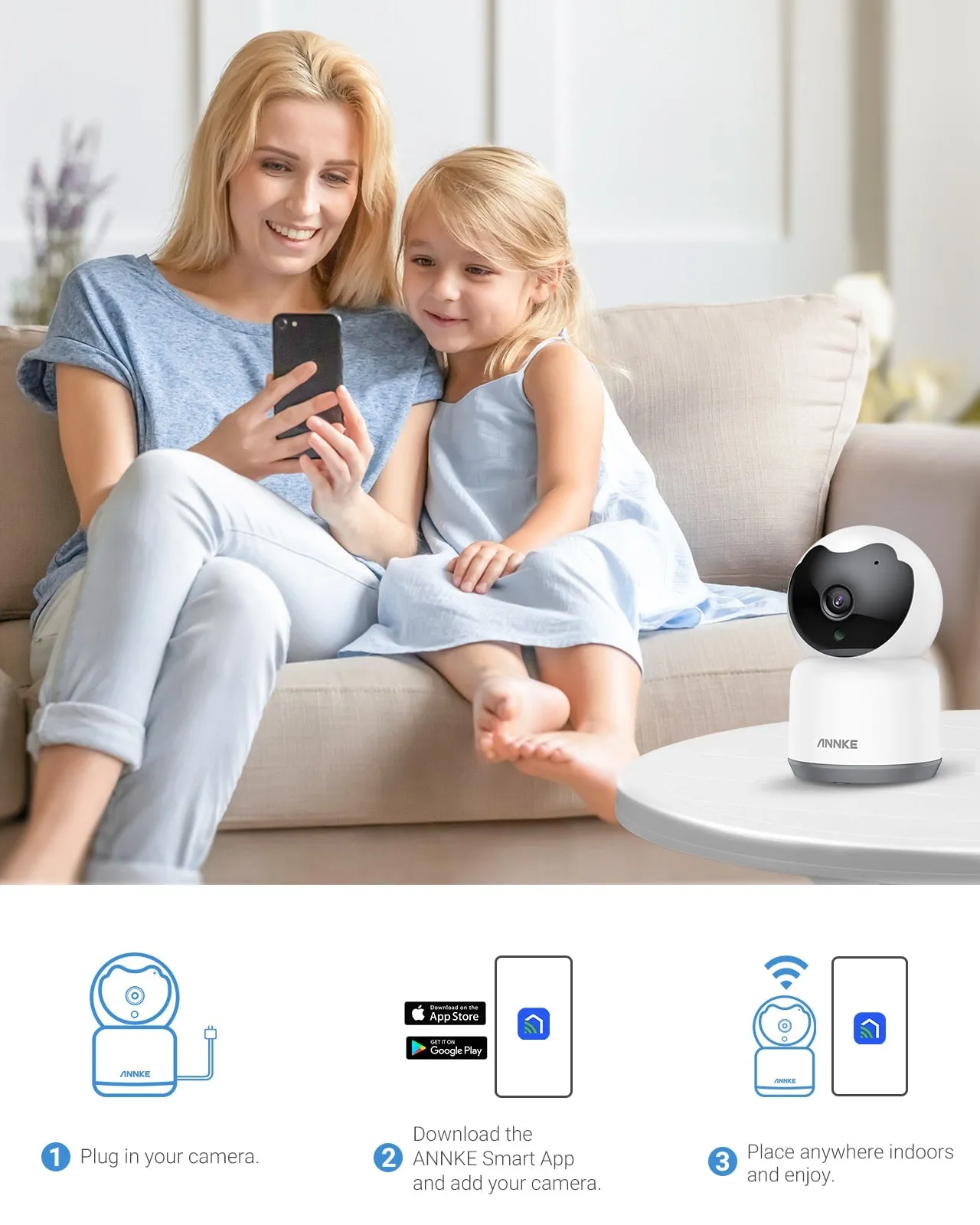 Baby Pet Monitor 2MP IP Smart Home Camera