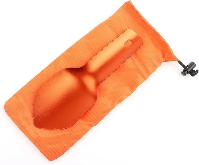 Backpacking Trowel Ultralight Camping Shovel Hiking Trowel Garden Trowel Small Potty Shovel (Orange)