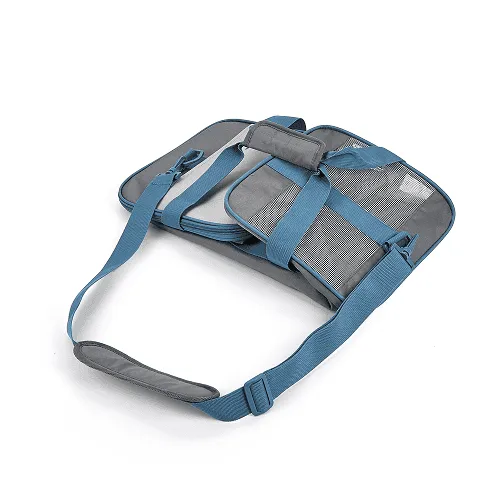 Barkbutler x Fofos Standard Carrier for Dogs and Cats (Grey/Blue)