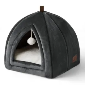 Cat cave big cats - Foldable cat bed with washable pillows, cat tent for kittens small, medium pet, soft and warm cat house for indoors, 38x38x38cm