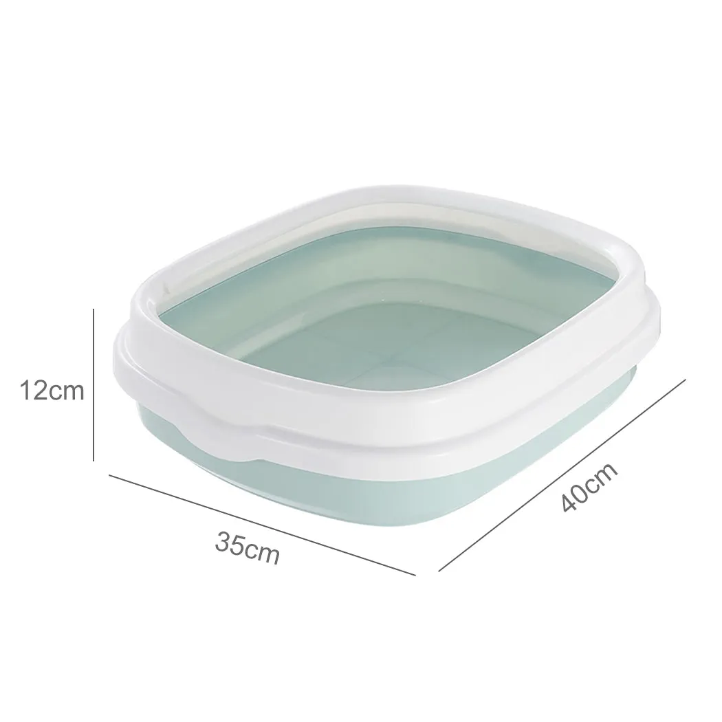 Cat Litter Pan Semi-Closed Detachable Open Cat Toilet Cat Litter Pot With Shovel Pet Cleaning Supplies Easy To Clean