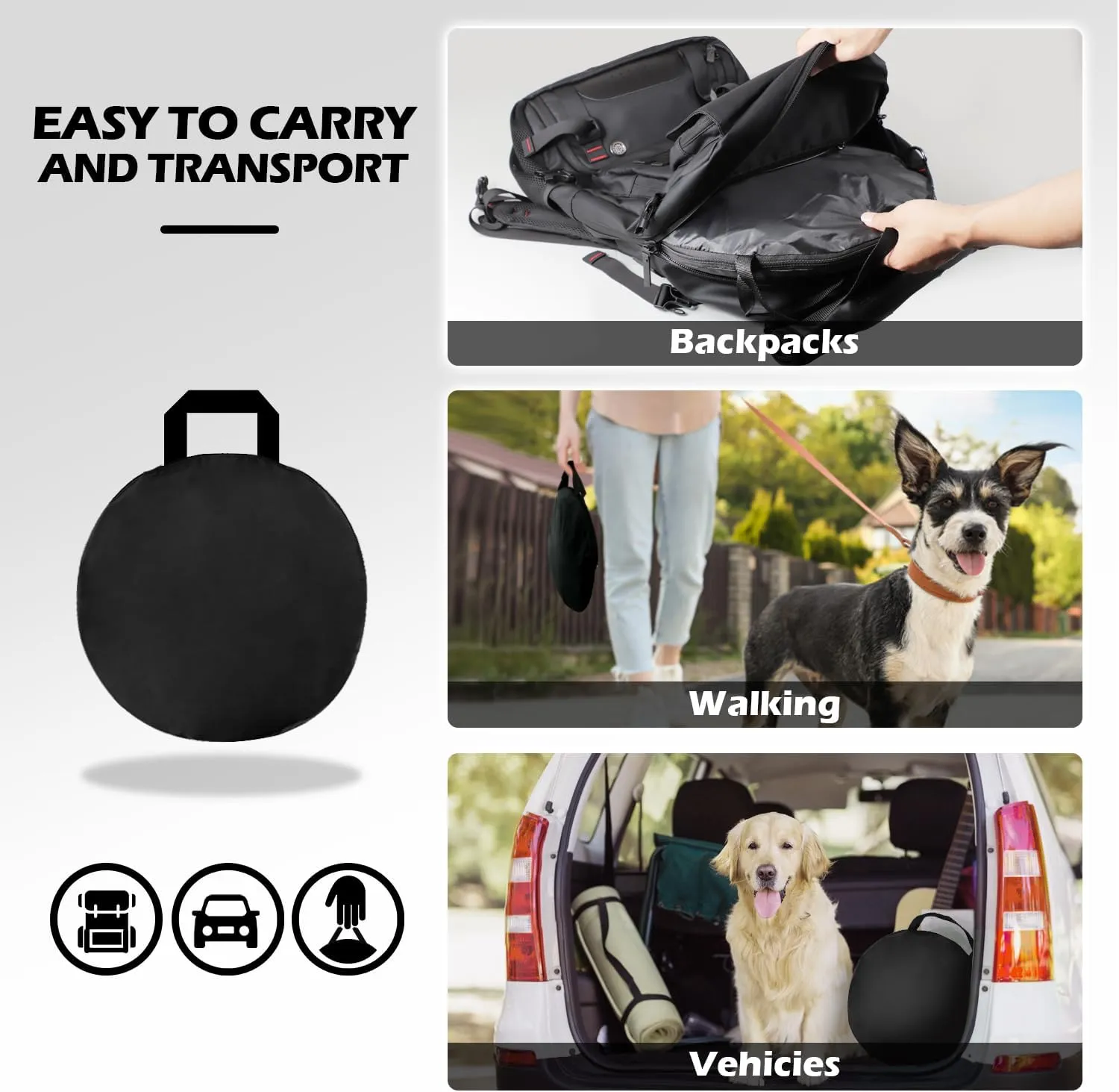 Cat Tent Outdoor, Pet Enclosure Tent Suitable for Cats and Small Animals, Indoor Playpen Portable Exercise Tent with Carry BagBlack