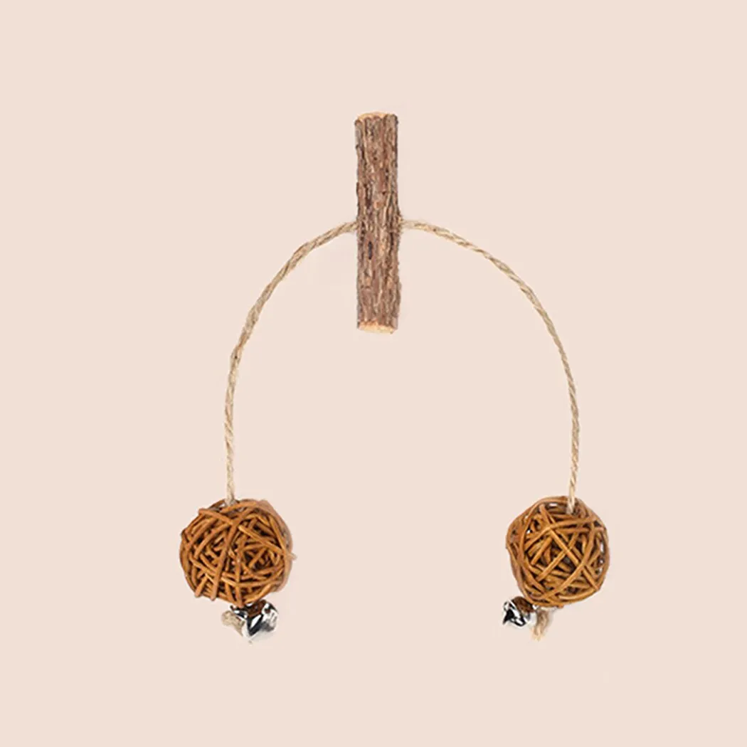 Cat Toys Silvervine Rattan Ball Cat Teaser Toy Cat Interactive Toy Cat Chew Toys Pet Supplies