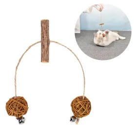 Cat Toys Silvervine Rattan Ball Cat Teaser Toy Cat Interactive Toy Cat Chew Toys Pet Supplies