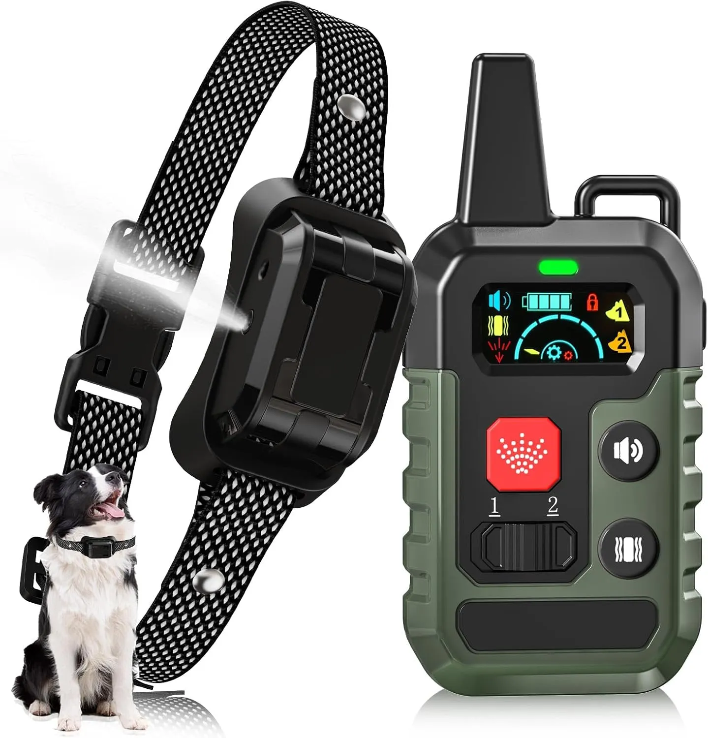 Citronella Training Collar for Dog [No Refill Spray] with 6 Adjustable Sensitivities & Beep/Vibration/Spray 4 Mode Bark Collar, IPX7 Waterproof Safer Citronella Bark Collar for L/M/S Dogs