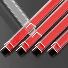 Clear Self-Adhesive Mini Wall Corner Protectors, Cute Corner Guards & Edge Protector for Wall Door Frame Cabinet Baseboard & Door, Table, Stair, Easy to Cut (5/8" Thick, 39.37" Length - 10Pack)