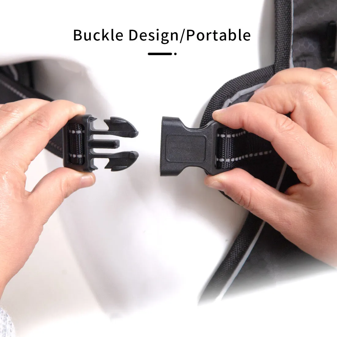 Dog Backpack Harness Saddle Bag Reflective Travel Hiking Pet Adjustable Carrier