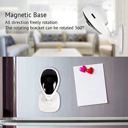 Dog Cameras, HUGOAI WiFi Pet Monitor 1080P Home Security Camera with Phone App with Speaker, Indoor Cameras with Facial Recognition, Motion Detection, Night Vision, 2-Way Audio for Pet Dog Cat