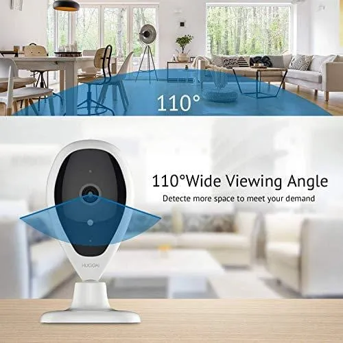 Dog Cameras, HUGOAI WiFi Pet Monitor 1080P Home Security Camera with Phone App with Speaker, Indoor Cameras with Facial Recognition, Motion Detection, Night Vision, 2-Way Audio for Pet Dog Cat