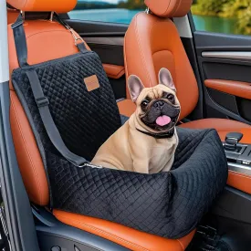 Dog Car Seat Pet Booster Seat Pet Travel Safety Car Seat,The Dog seat Made is Safe and Comfortable, and can be Disassembled for Easy Cleaning (Solid Black)
