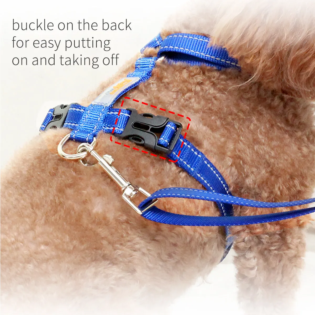 Dog Harness Adjustable Durable Strong Reflective Nylon Harness