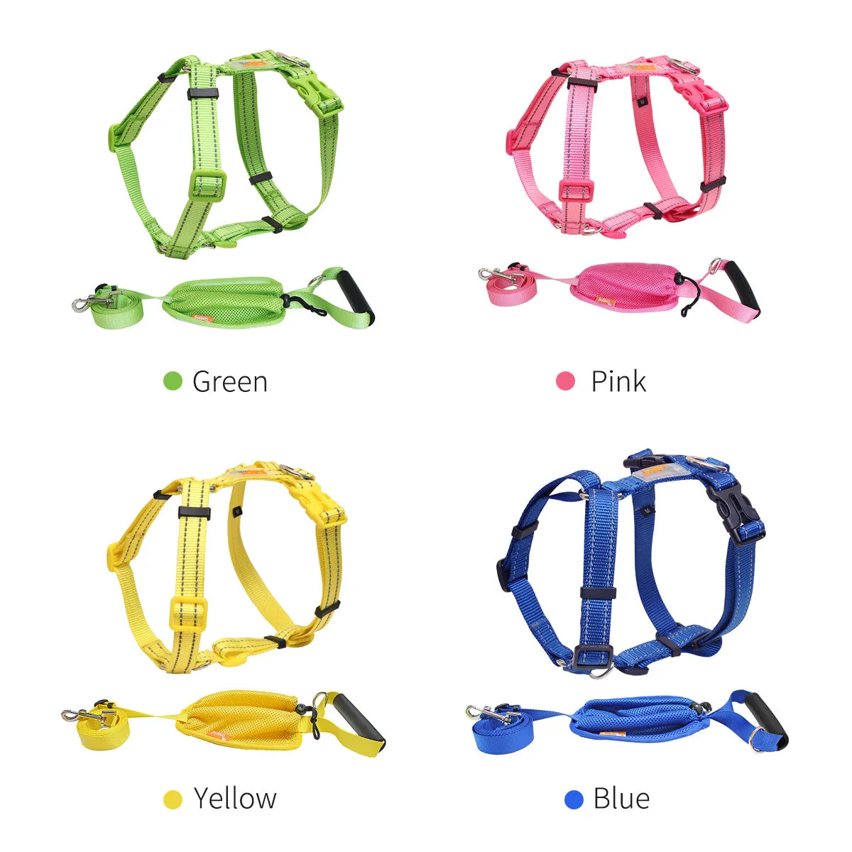 Dog Harness Adjustable Durable Strong Reflective Nylon Harness
