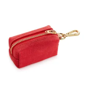Dog Poop Bag dispenser: Ruby Waxed Canvas