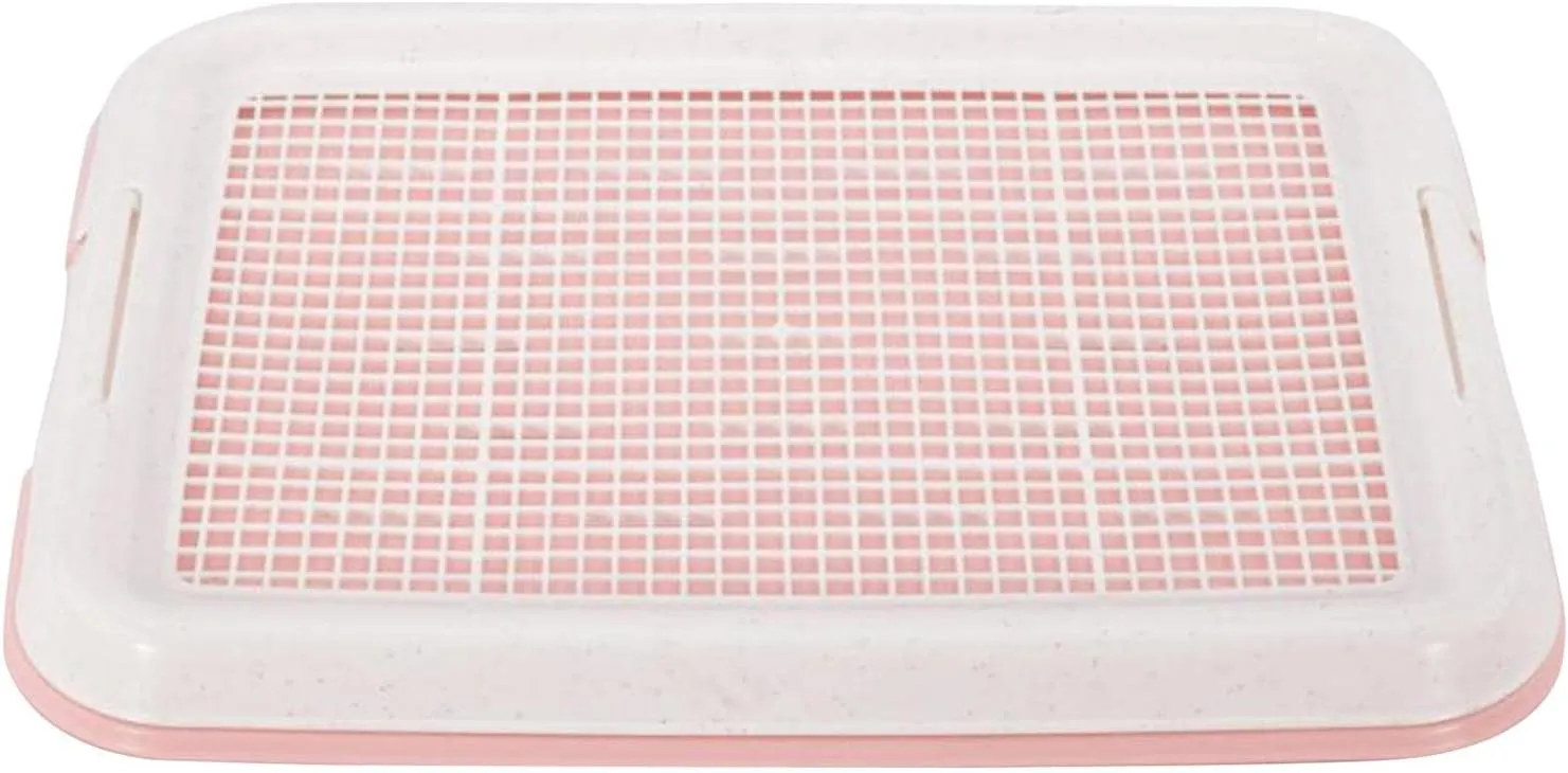 Dog Potty Toilet Training Tray, Pink, 18.5x13.8 inch, Small Dogs & Puppies