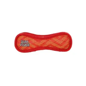 DuraForce Junior Bone ZigZag Dog Toy, Red-Red