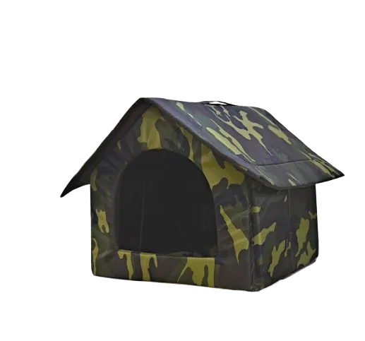 Fluffy's Petslover Luxurious Foldable Tent For Dogs and Cats (Army Print)