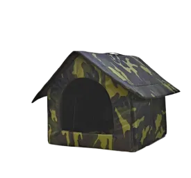Fluffy's Petslover Luxurious Foldable Tent For Dogs and Cats (Army Print)