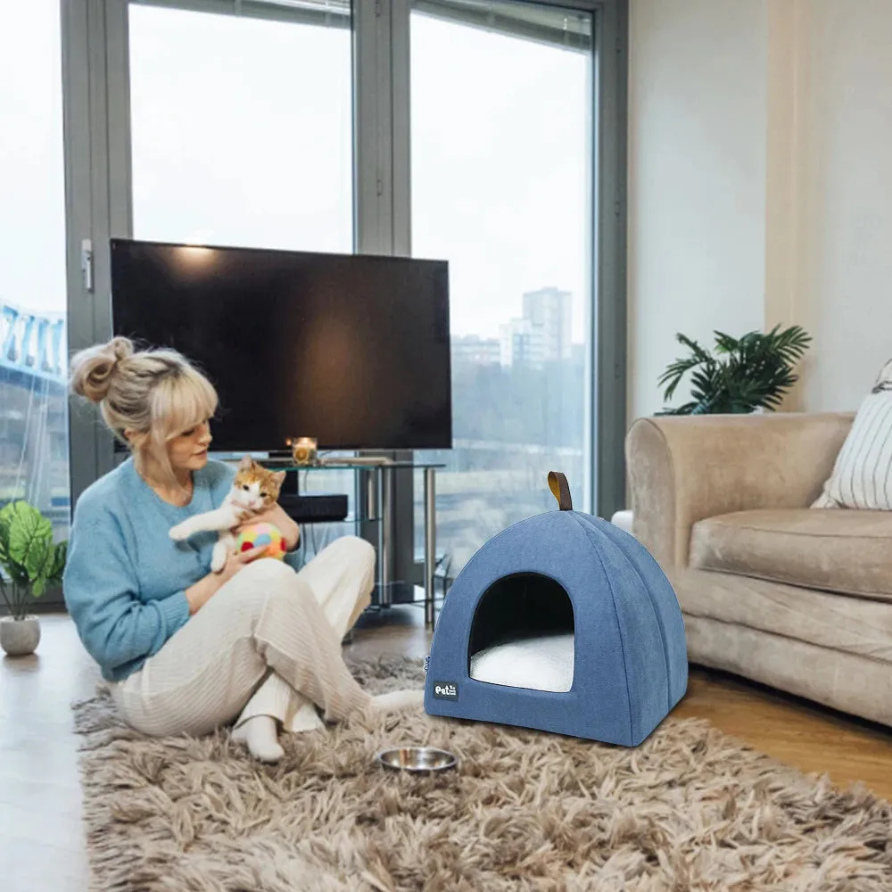Foldable Cat Dog Bed House with Mat