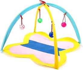 Foldable Cats Tent With Color Bells Ball Rabbit Play Chaseing Hide Tent Indoor For Game Exercising Hideing Training Toy Interactive Cats Toy For Indoor Pet Interactive Cats Toy For Boredom Interactive