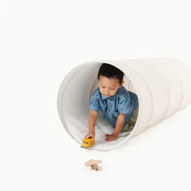 Gathre Premium Crawling Tunnel for Kids (19.5-inch W, 60-inch L) Wipeable & Water Resistant Pop Up Tent for Toddlers, Easy Fold with Leather Ties - Ivory