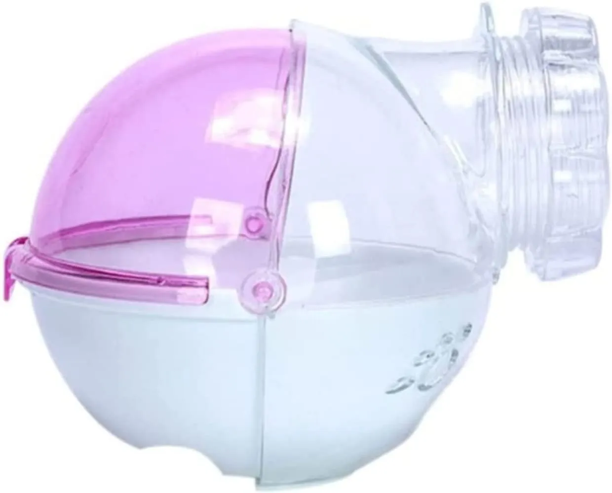 Hamster Sand Bathroom Hamster Hideout Hamster Cage Accessories Sand Bath Container Small Pet Toilet Hamster Villa Transparent External(Upgrade Pink)