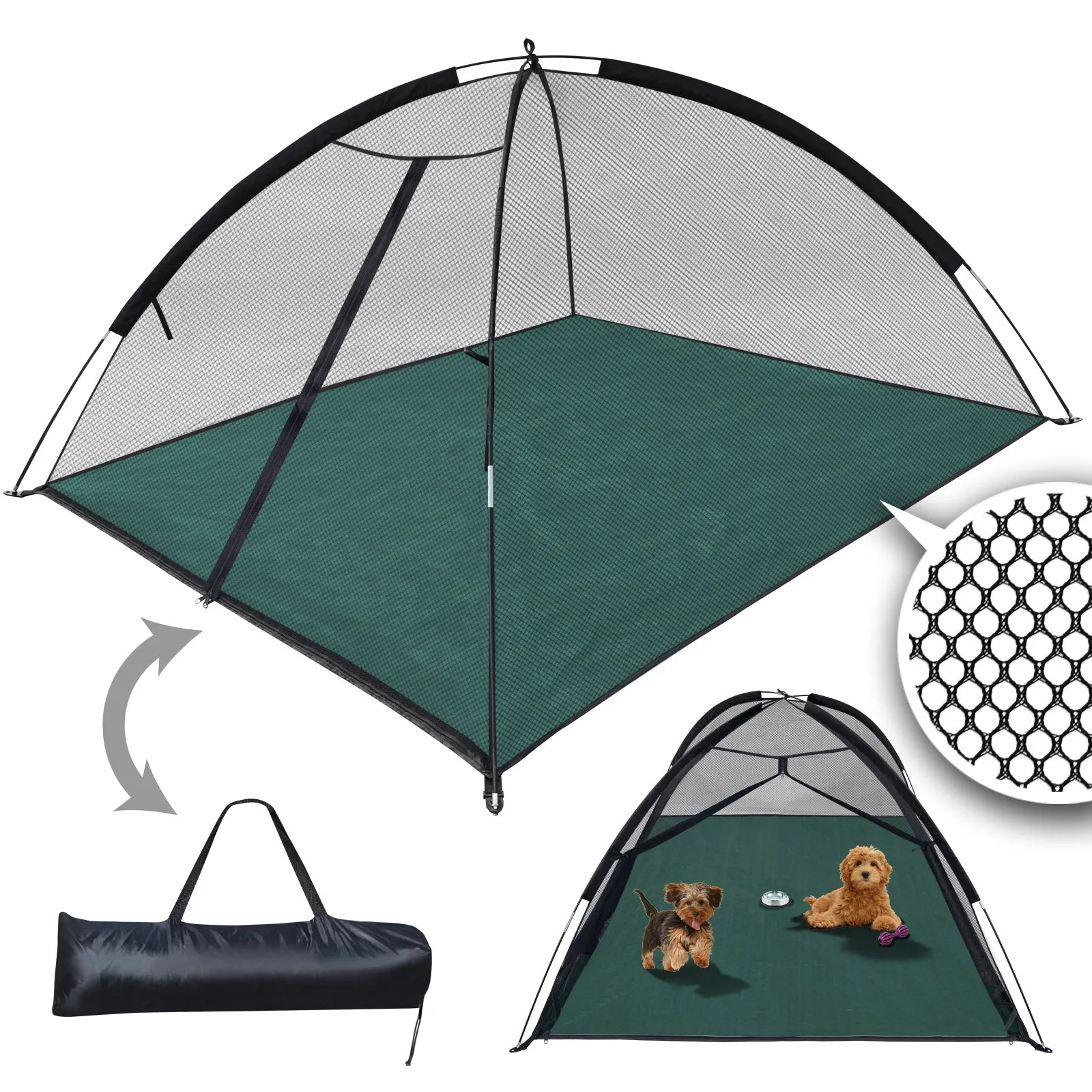 Indoor Outdoor Portable Cat Dog Puppy Play Exercise Pen Pet Tent House Crate
