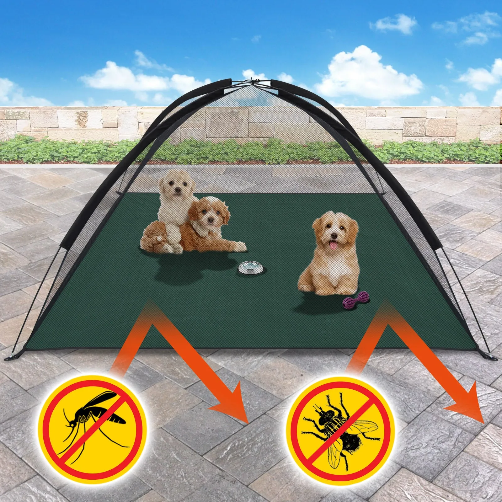 Indoor Outdoor Portable Cat Dog Puppy Play Exercise Pen Pet Tent House Crate