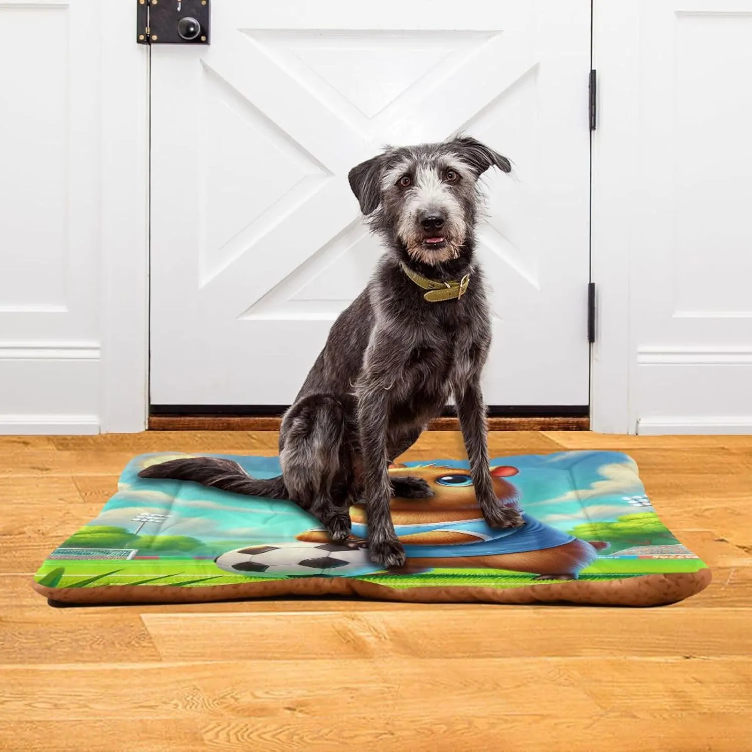 Joko Ivery Capybara Soccer Dog Cat Bed for Crate Soft Crate Pad Anti Slip Sleeping Mats Machine Washable Crate Mat for Dogs Puppy Cats Indoor Pet Supplies 3624 in