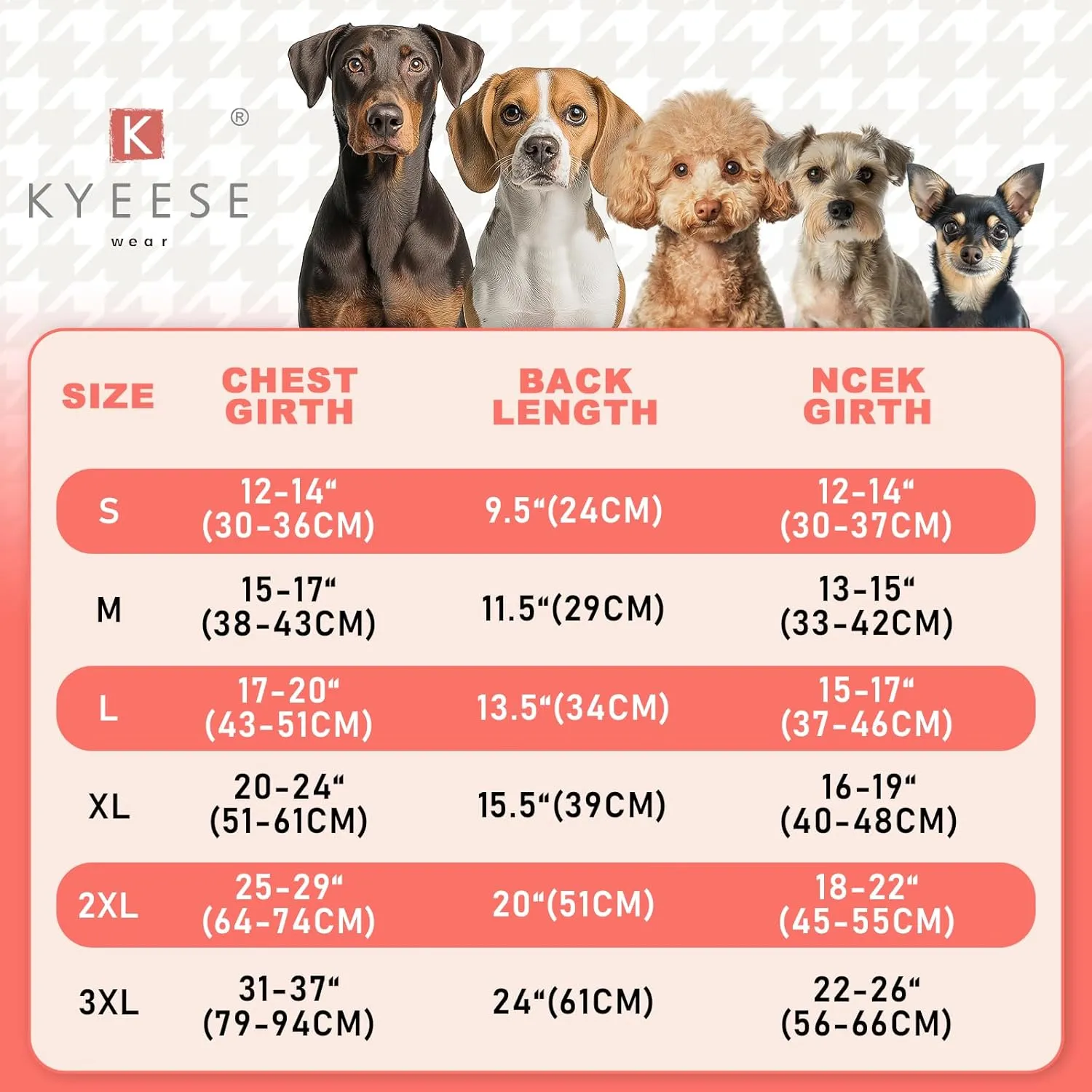 KYEESE Dog Coats Winter Dog Jacket Padded Sherpa Windproof Warm Dogs Coats with Leash Hole Pet Clothes